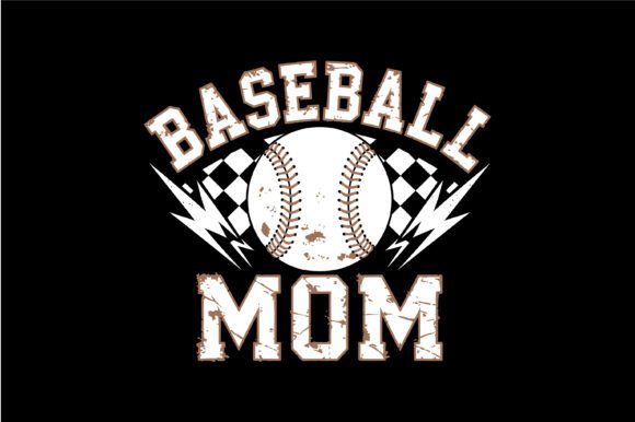 Distressed Baseball Mom Lightning Design Review