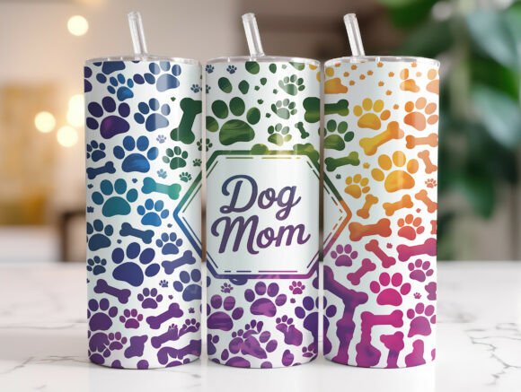 Paw Print Dog Mom Tumbler Wrap Design Review